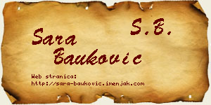 Sara Bauković vizit kartica